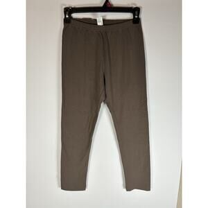 J.Jill Womens XS Brown Pima Cotton Ankle Leggings Stretch Soft Wardrobe Basic